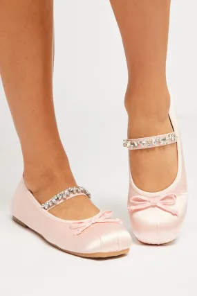 Pink Bow Ballet Flats